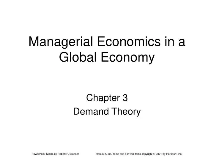 managerial economics in a global economy