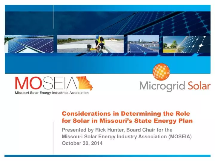 considerations in determining the role for solar in missouri s state energy plan