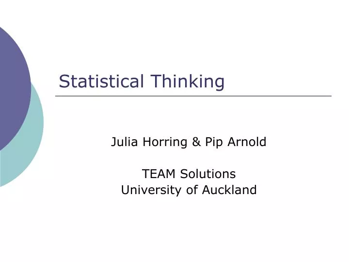 statistical thinking