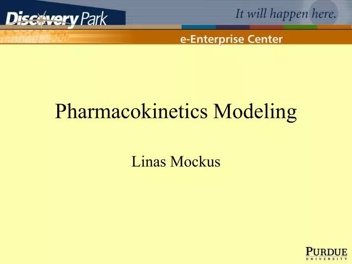 pharmacokinetics modeling