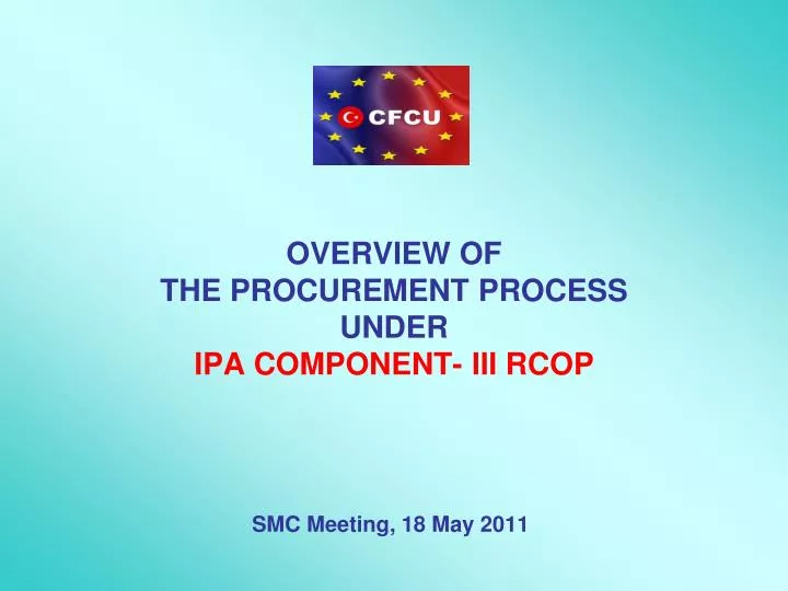 overview of the procurement process under ipa component iii rcop