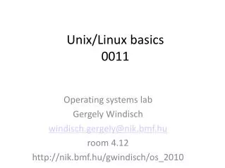 Unix/Linux basics 0011