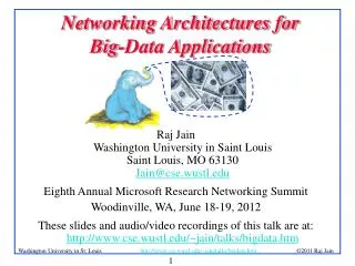 Networking Architectures for Big-Data Applications