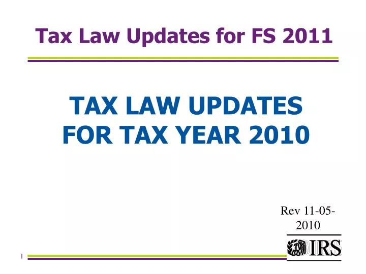 tax law updates for fs 2011