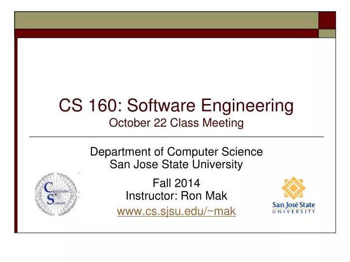 cs 160 software engineering october 22 class meeting