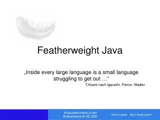 Featherweight Java
