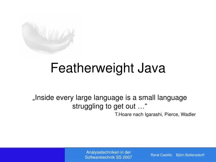 featherweight java