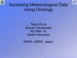 Accessing Meteorological Data Using Ontology