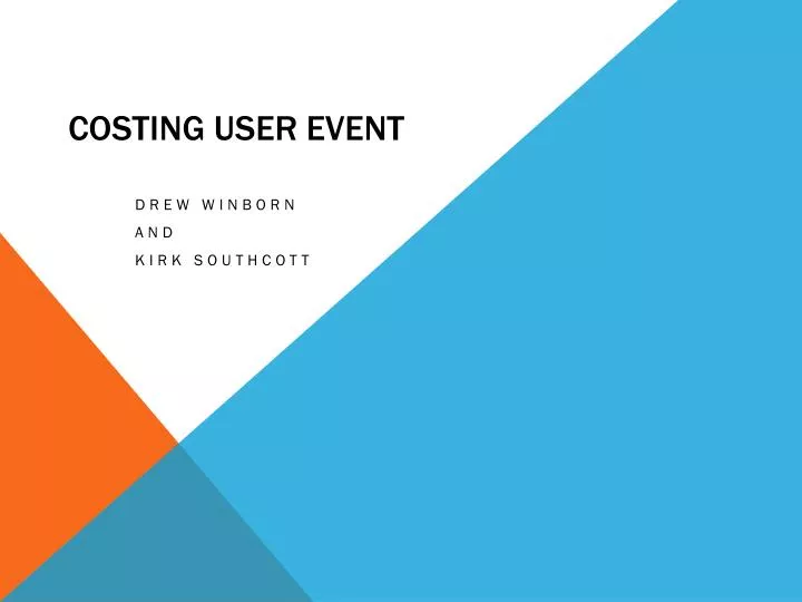 costing user event