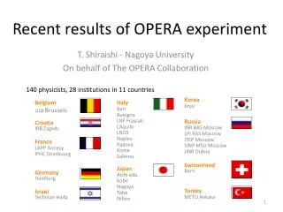 Recent results of OPERA experiment