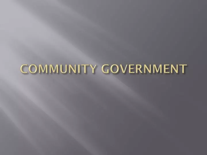community government