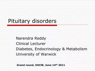 Pituitary disorders