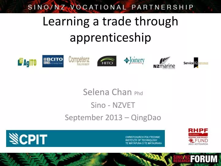 learning a trade through apprenticeship