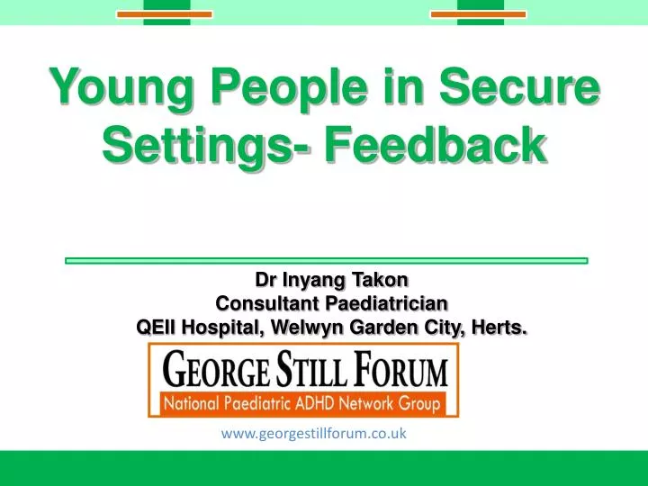 young people in secure settings feedback