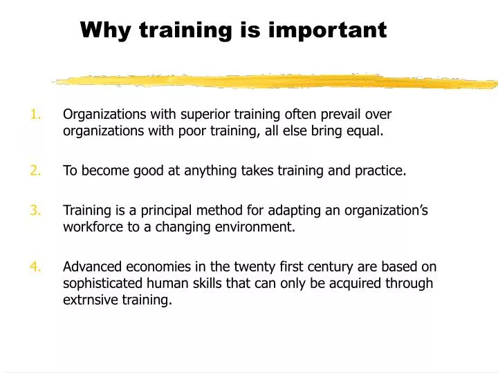 why training is important