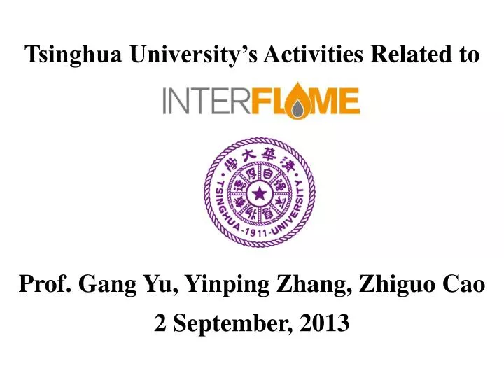 prof gang yu yinping zhang zhiguo cao 2 september 2013