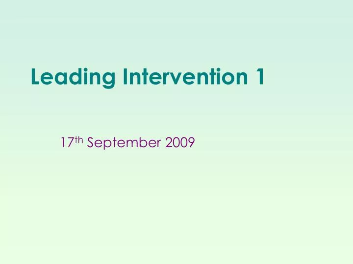 leading intervention 1