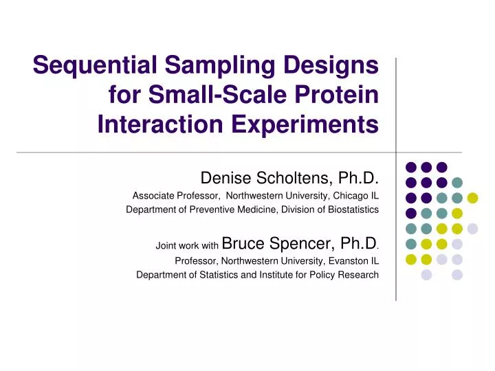 sequential sampling designs for small scale protein interaction experiments