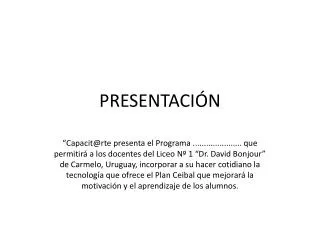 presentaci n