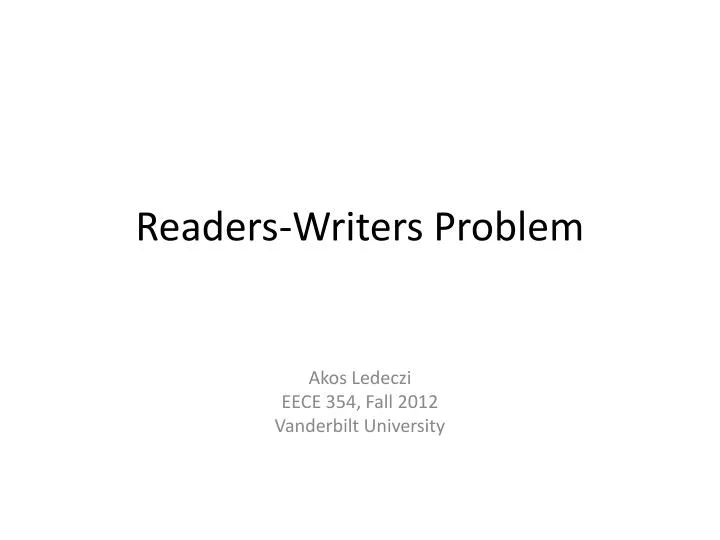 readers writers problem