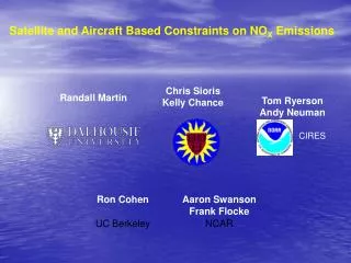 Satellite and Aircraft Based Constraints on NO X Emissions