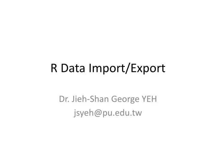 r data import export