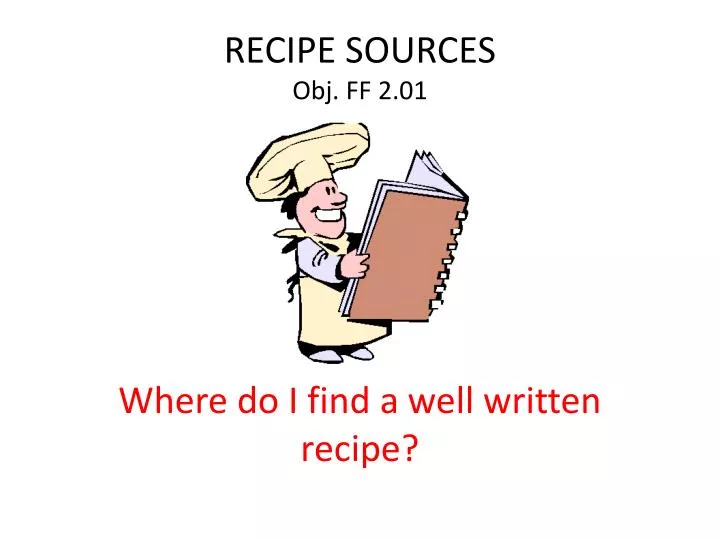 recipe sources obj ff 2 01