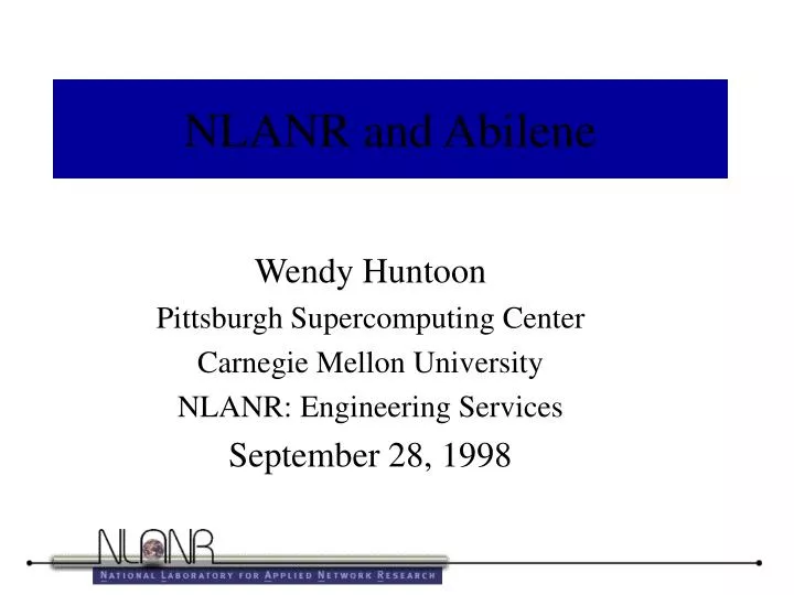 nlanr and abilene