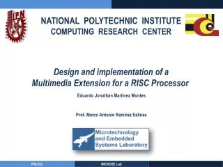 NATIONAL POLYTECHNIC INSTITUTE COMPUTING RESEARCH CENTER