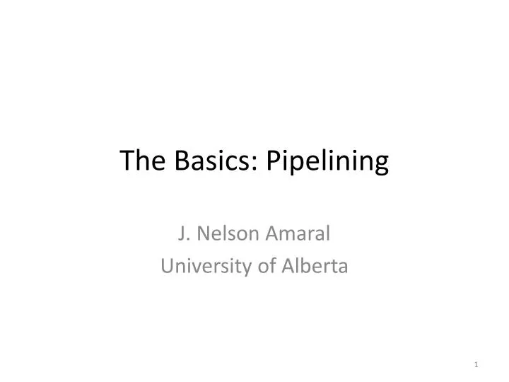 the basics pipelining