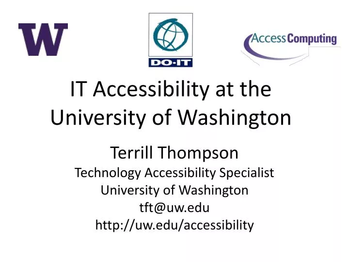 it accessibility at the university of washington