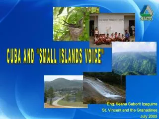 CUBA AND &quot;SMALL ISLANDS VOICE&quot;