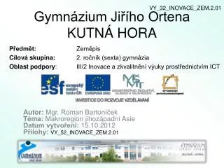 gymn zium ji ho ortena kutn hora