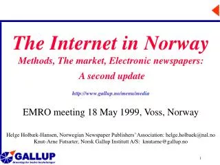 The Internet in Norway Methods, The market, Electronic newspapers: A second update