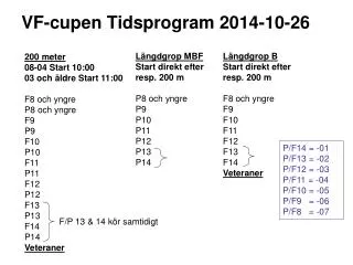 vf cupen tidsprogram 2014 10 26