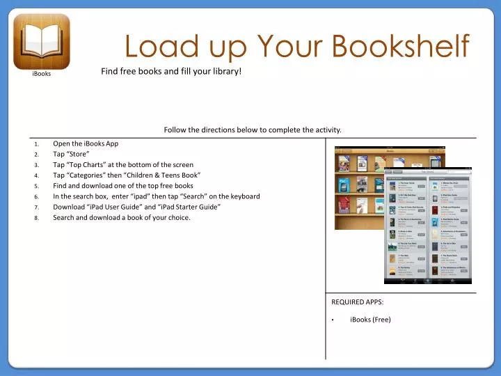 load up your bookshelf