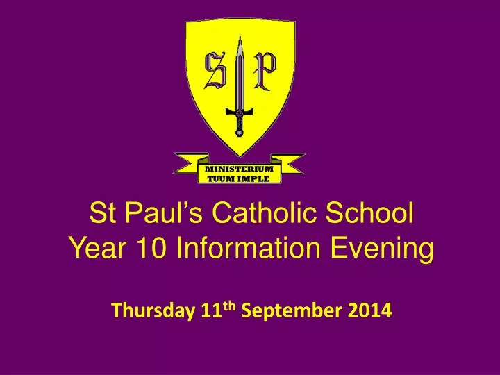 st paul s catholic school year 10 information evening