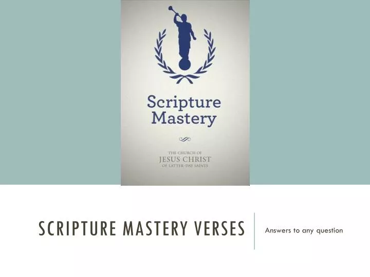 scripture mastery verses
