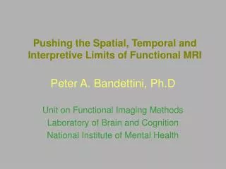 Pushing the Spatial, Temporal and Interpretive Limits of Functional MRI