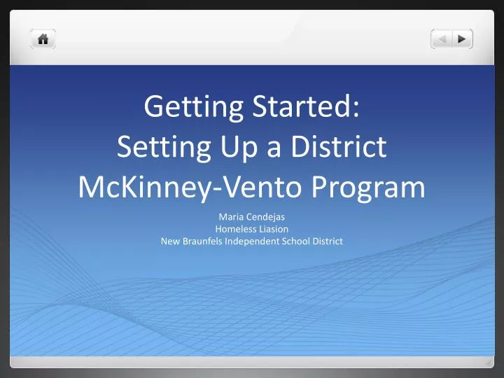 getting started setting up a district mckinney vento program
