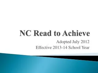 NC Read to Achieve