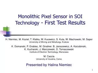 Monolithic Pixel Sensor in SOI Technology - First Test Results