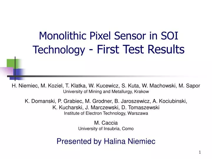 monolithic pixel sensor in soi technology first test results