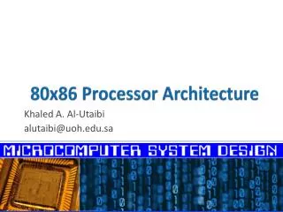 80x86 Processor Architecture