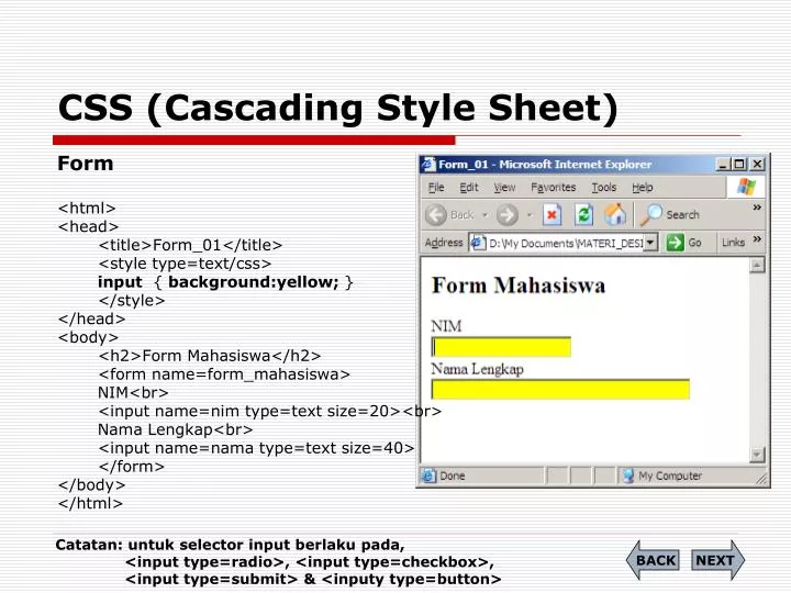 css cascading style sheet