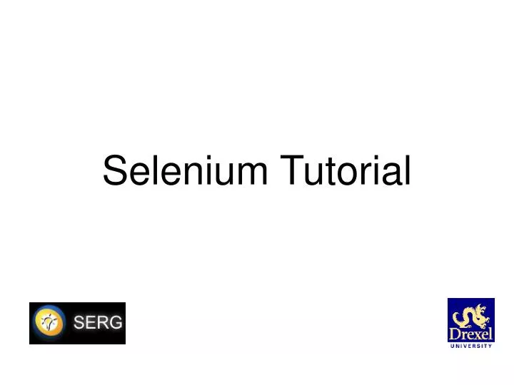 selenium tutorial
