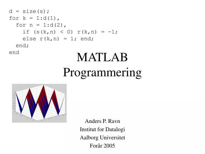 matlab programmering