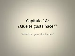 cap tulo 1a qu te gusta hacer