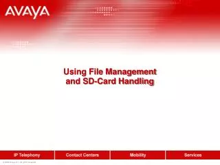 Using File Management and SD-Card Handling