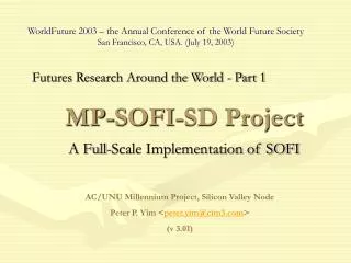 MP-SOFI-SD Project